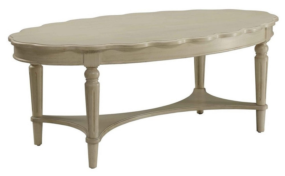 Fordon Antique White Wood Coffee Table