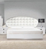 France White Lacquer Cal King Bed (Oversized)