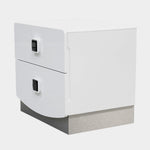 France White Lacquer Wood Nightstand