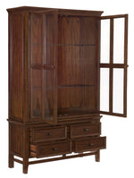 Frazier Park Brown Cherry Wood Buffet with Hutch