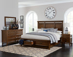 Frazier Park Brown Cherry Wood Cal King Bed (Oversized)