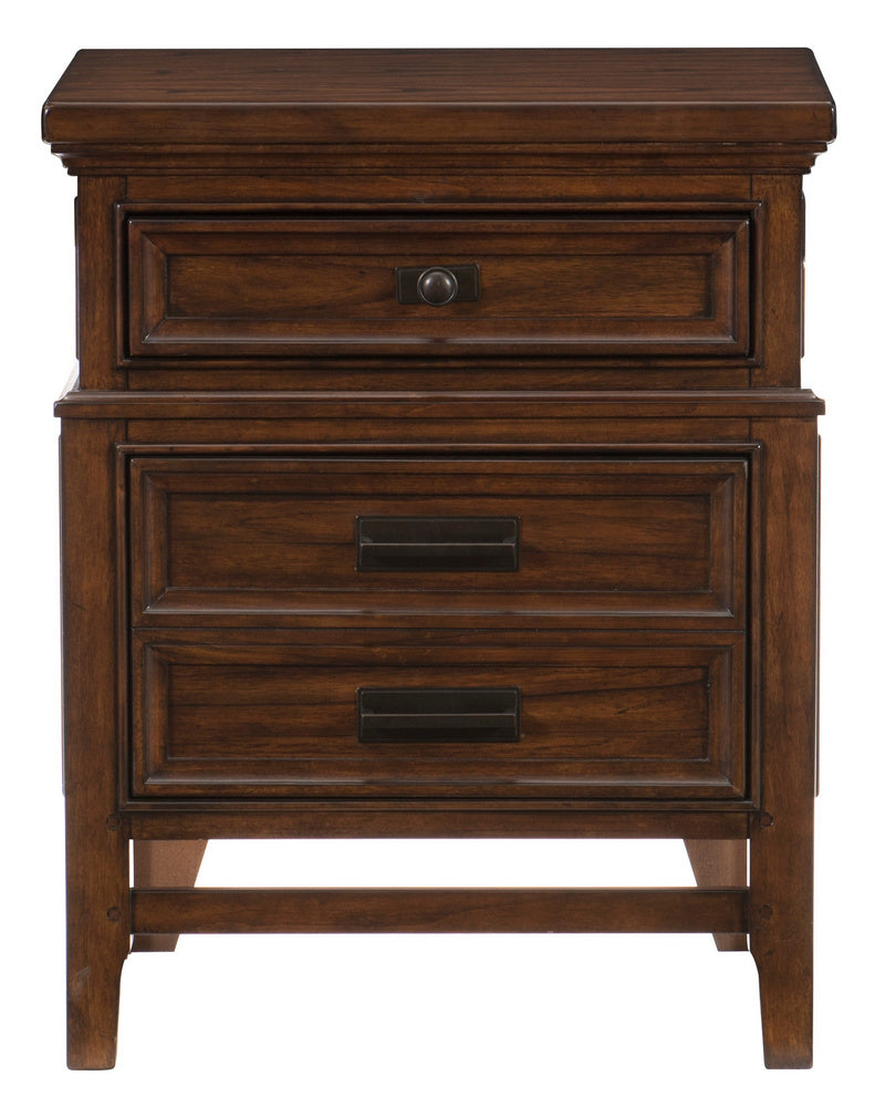 Frazier Park Brown Cherry Wood Nightstand