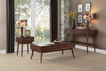 Frolic Brown Wood 2-Drawer Sofa Table