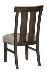 Gloversville 2 Brown Wood/Fabric Side Chairs