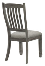 Granby 2 Gray Fabric/Antique Gray Wood Side Chairs