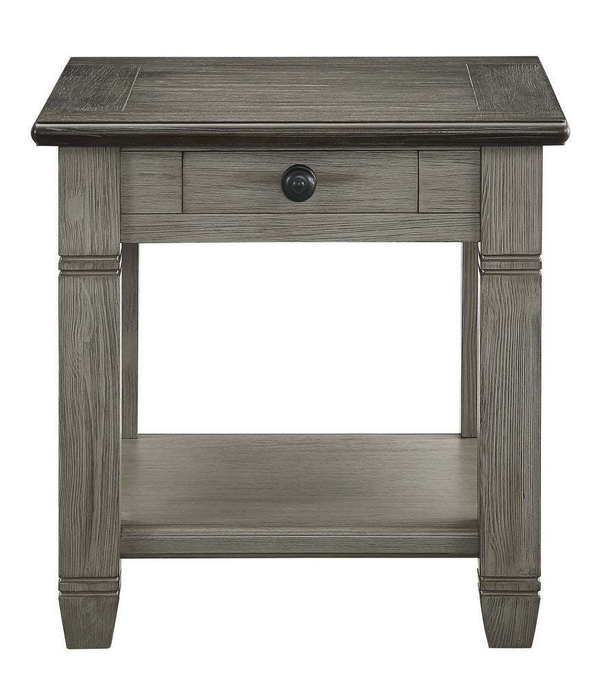 Granby Antique Gray/Coffee Wood End Table