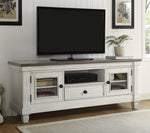 Granby Antique White Wood TV Stand