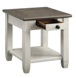 Granby Rosy Brown/Antique White Wood End Table