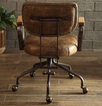 Hallie Vintage Brown Top Grain Leather Executive Office Chair