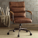 Harith Retro Brown Top Grain Leather Executive Office Chair