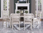 Ithaca Grayish White/Brown Wood Dining Table