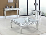 Jadyn Silver Mirrored Square End Table