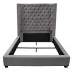 Jamie Grey Velvet Cal King Bed (Oversized)