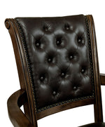 Kalia Brown/Dark Brown Leatherette Arm Chair