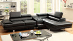 Kemina Black Sectional with Speaker Console