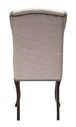 Keri 2 Beige Linen/Wood Side Chairs