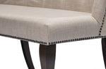 Keri Beige Linen/Wood Dining Bench