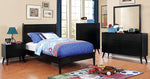 Lennart II Black Wood Twin Bed