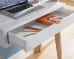 Lisa Weathered White Wood Desk with Drawer