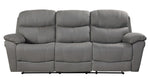 Longvale 2-Pc Gray Microfiber Manual Recliner Sofa Set