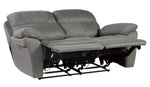 Longvale 2-Pc Gray Microfiber Power Recliner Sofa Set