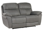 Longvale Gray Microfiber Power Recliner Loveseat