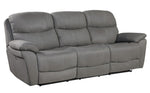 Longvale Gray Polished Microfiber Power Recliner Sofa