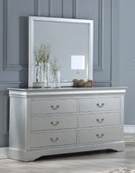 Louis Philippe III Platinum Wood Dresser Mirror