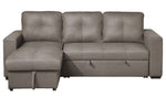 Magnus 2-Pc Taupe Reversible Sectional w/Pull-out Bed