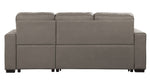 Magnus 2-Pc Taupe Reversible Sectional w/Pull-out Bed