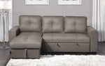 Magnus 2-Pc Taupe Reversible Sectional w/Pull-out Bed