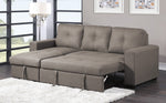 Magnus 2-Pc Taupe Reversible Sectional w/Pull-out Bed