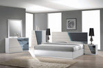 Manchester Zebra Grey Wood Cal King Bed with LED