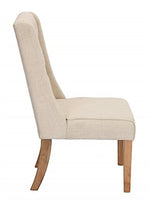 Marla 2 Beige Linen/Wood Side Chairs