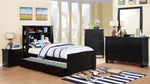 Marlee Black Wood Twin Bed with Trundle