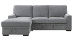 Morelia 2-Pc Dark Gray LAF Sectional with Pull-out Bed