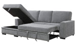 Morelia 2-Pc Dark Gray LAF Sectional with Pull-out Bed