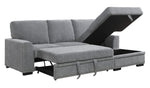 Morelia 2-Pc Dark Gray RAF Sectional with Pull-out Bed