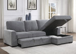 Morelia 2-Pc Dark Gray RAF Sectional with Pull-out Bed