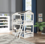 Nadine Cottage Weathered White Wood Twin/Twin Bunk Bed