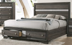 Naima Gray Wood Queen Bed with Storage