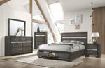 Naima Gray Wood Queen Bed with Storage