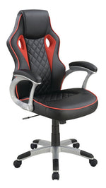 Nidia Black & Red Leatherette Office Chair