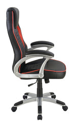 Nidia Black & Red Leatherette Office Chair