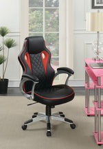 Nidia Black & Red Leatherette Office Chair