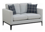 Apperson Light Grey Woven Texture Loveseat