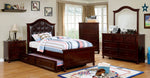 Olivia Twin Bed w/Padded Leatherette Headboard