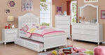 Olivia White Twin Platform Bed with Trundle