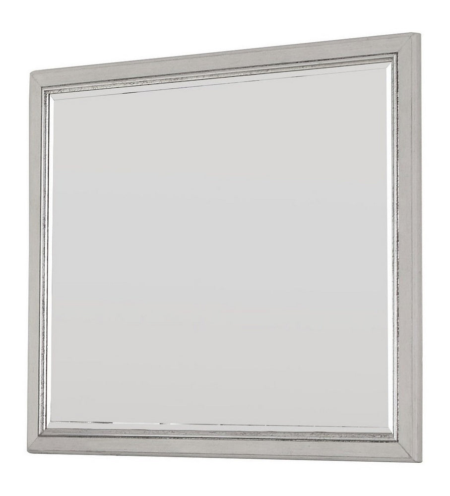 Pamella Antique Cream Mirrored Frame Mirror