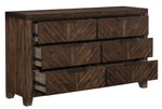 Parnell Rustic Cherry Wood 6-Drawer Dresser